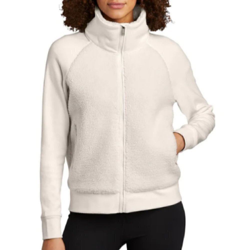 OGIO Sherpa Fleece Full-Zip Women's Jacket Women's SZ  Medium Color White Ivory